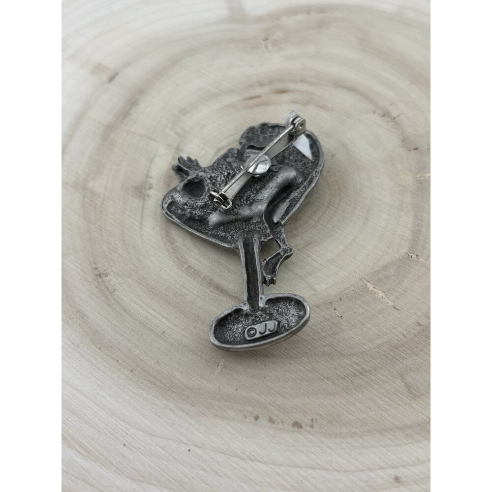 "JJ" Jonette Jewelry 'FROG Drinking Martini' Pin ~ It's 5 pm somewhere! - Picture 2 of 3